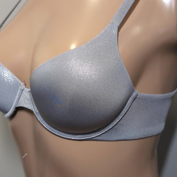 Victorias Secret Uplift Semi Demi Bra Push Up Underwire Glitter Convertible 32B - Picture 4 of 13